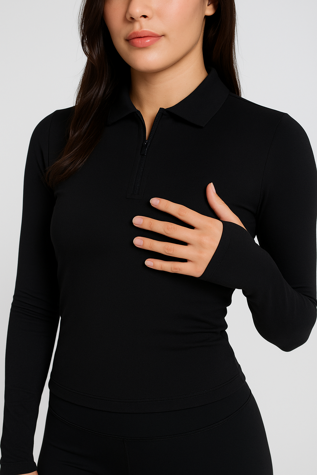 BLACK LONG SLEEVED WITH THUMB HOLE