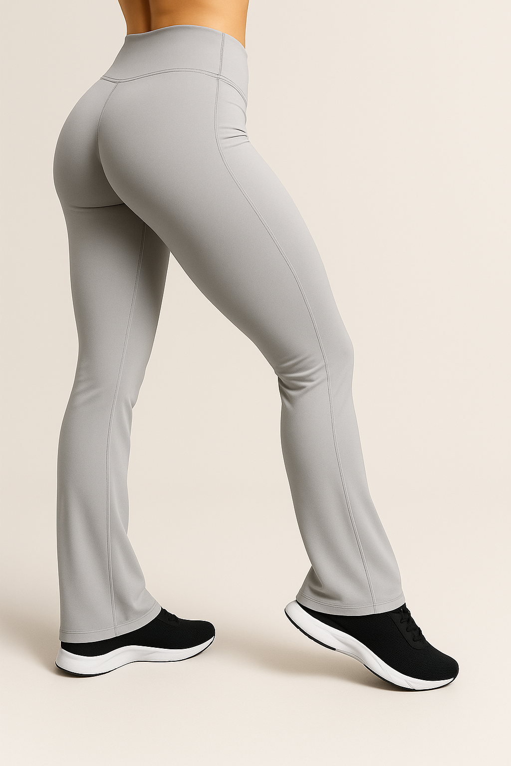 SILVER FLARED LEGGINGS