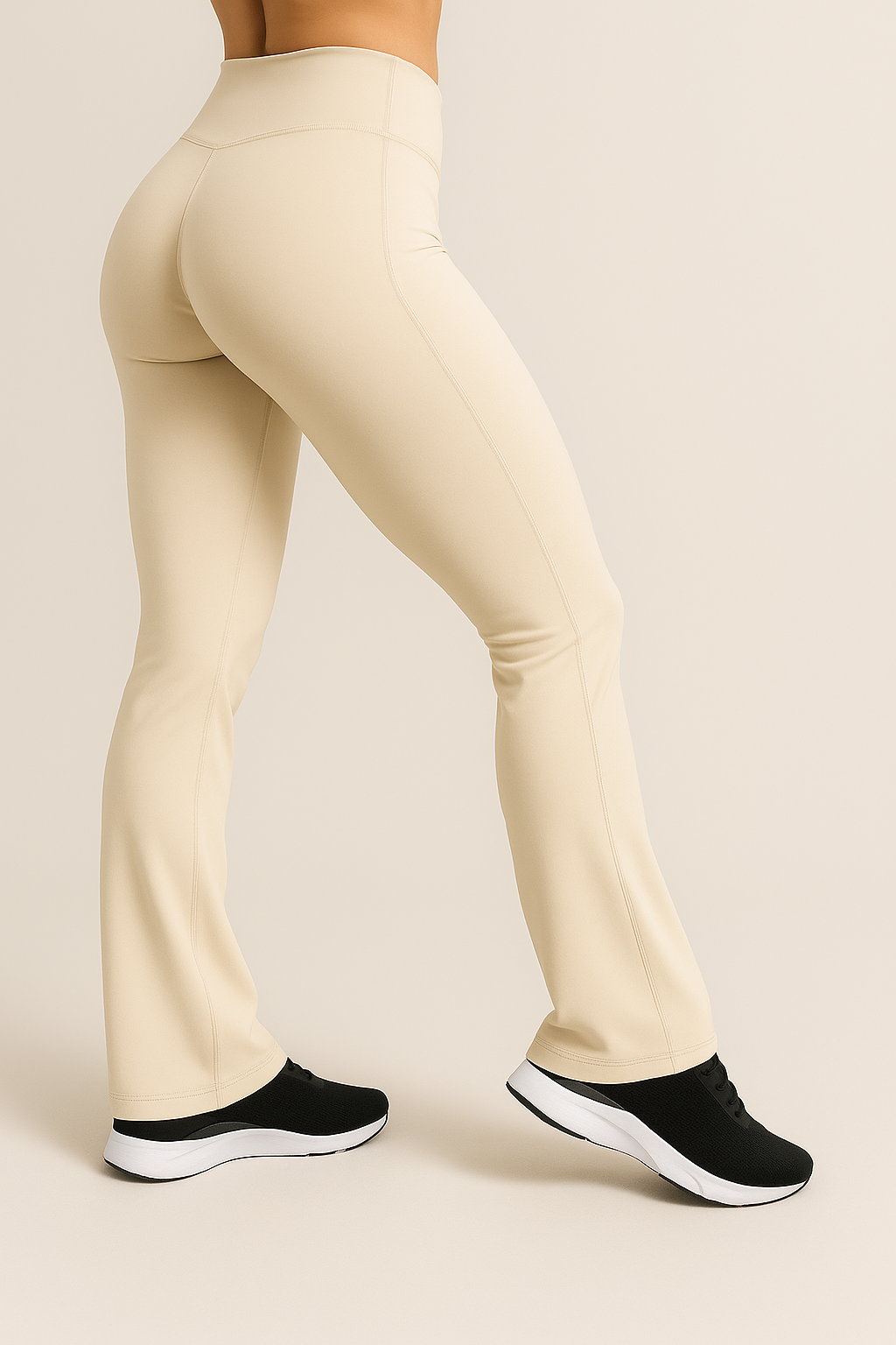 DUTCH BEIGE FLARED LEGGINGS