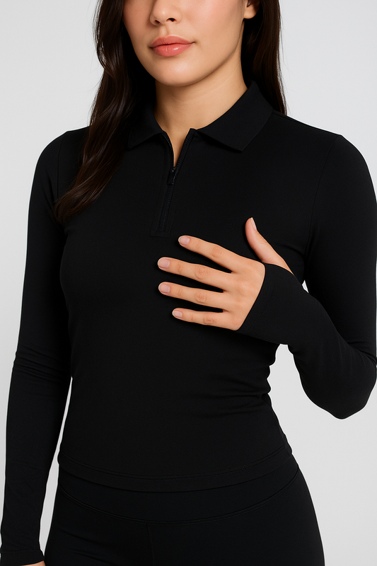 BLACK LONG SLEEVED WITH THUMB HOLE