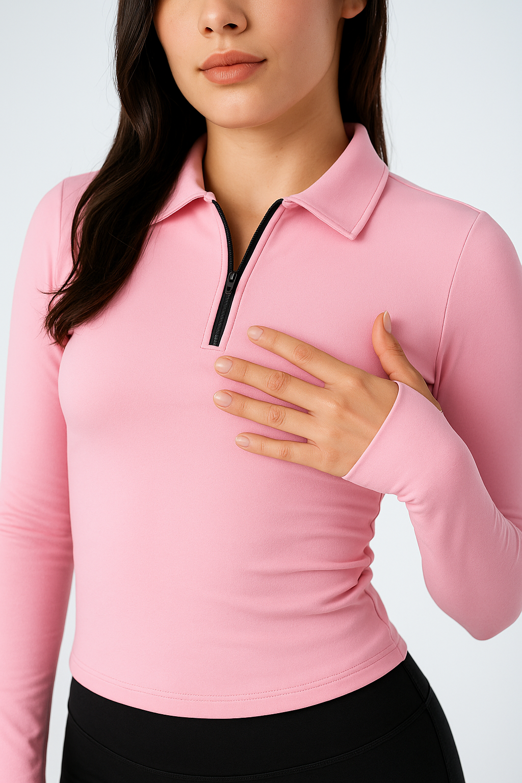 BABY PINK LONG SLEEVED WITH THUMB HOLE